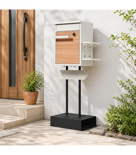 Amazon.co.jp: ポスト 置き型 スタンドポスト 大容量 郵便受け